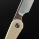 Couteau Daggerr Boris Britva White Lame Rasoir Acier VG-10 Manche G10 Blanc Liner Lock DGR2302WTS - Livraison Gratuite