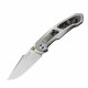 Couteau Pliant Kizer Feweed Lame Harpon Acier Z-Wear PM Manche Titane/FatCarbon Or Frame Lock Clip Ki3694A4 - Livraison Gratuite