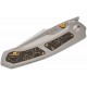 Couteau Pliant Kizer Feweed Lame Harpon Acier Z-Wear PM Manche Titane/FatCarbon Or Frame Lock Clip Ki3694A4 - Livraison Gratuite