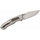 Couteau Pliant Kizer Feweed Lame Harpon Acier Z-Wear PM Manche Titane/FatCarbon Or Frame Lock Clip Ki3694A4 - Livraison Gratuite
