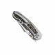 Couteau Pliant Kizer Feweed Lame Harpon Acier Z-Wear PM Manche Titane/FatCarbon Or Frame Lock Clip Ki3694A4 - Livraison Gratuite