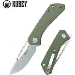 Couteau Pliant Kubey Thalia Green Lame Acier 14C28N Manche G-10 IKBS Liner Lock Clip KUB331M - Livraison Gratuite