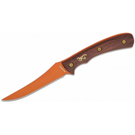 Couteau Browning Union Bluff Lame Trailing Point Acier D2 Manche Cocobolo Etui Cuir SHOT Show 2024 BR0532B - Livraison Gratuite
