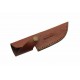 Couteau Celtic Braid Lame Acier Damas 256 Couches Manche Bois Sculpté Étui Cuir DM1390 - Livraison Gratuite