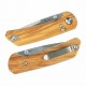 Couteau Reate PL-XT OLivier Lame Drop Point Acier Nitro-V Manche Bois Button Lock Clip REA179 - Livraison Gratuite