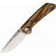 Couteau Reate PL-XT OLivier Lame Drop Point Acier Nitro-V Manche Bois Button Lock Clip REA179 - Livraison Gratuite
