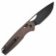 Couteau CJRB Acacia Brown Lame Acier AR-RPM9 Black Manche FRN Crossbar Lock IKBS Clip J1952BBN - Livraison Gratuite
