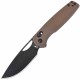 Couteau CJRB Acacia Brown Lame Acier AR-RPM9 Black Manche FRN Crossbar Lock IKBS Clip J1952BBN - Livraison Gratuite