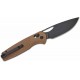 Couteau CJRB Acacia Brown Lame Acier AR-RPM9 Black Manche FRN Crossbar Lock IKBS Clip J1952BBN - Livraison Gratuite