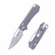 Couteau Real Steel Vis Gray Lame Acier 12C27N Manche G10 Crossbar Lock IKBS Clip RS8051HS - Livraison Gratuite