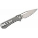 Couteau Real Steel Vis Gray Lame Acier 12C27N Manche G10 Crossbar Lock IKBS Clip RS8051HS - Livraison Gratuite