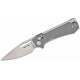 Couteau Real Steel Vis Gray Lame Acier 12C27N Manche G10 Crossbar Lock IKBS Clip RS8051HS - Livraison Gratuite