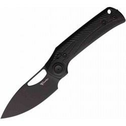 Couteau Pliant Reate PL-XE Black Lame Drop Point Acier Nitro-V Manche Micarta Noir Pivot Lock REA168 - Livraison Gratuite