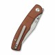 Couteau CIVIVI Clingman Brown Lame Clip Point Acier Nitro-V Manche Micarta IKBS Liner Lock CIVC230653 - Livraison Gratuite