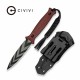 Couteau CIVIVI Perfrico Burgundy Lame Dague Acier 14C28N Manche G-10 Étui Kydex CIVC230263 - Livraison Gratuite