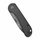 Couteau CIVIVI Elementum Slipjoint Lame Damas Drop Point Manche Fibre de Carbone Clip C18062AJDS1 - Livraison Gratuite