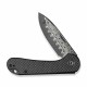 Couteau CIVIVI Elementum Slipjoint Lame Damas Drop Point Manche Fibre de Carbone Clip C18062AJDS1 - Livraison Gratuite