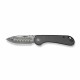 Couteau CIVIVI Elementum Slipjoint Lame Damas Drop Point Manche Fibre de Carbone Clip C18062AJDS1 - Livraison Gratuite