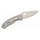 Couteau Spyderco Tenacious R.I.L. TI Gray Lame Acier 8Cr13MoV Manche Titane Frame Lock SC122TIP - Livraison Gratuite