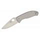 Couteau Spyderco Tenacious R.I.L. TI Gray Lame Acier 8Cr13MoV Manche Titane Frame Lock SC122TIP - Livraison Gratuite
