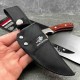 Couteau de Chasse Randonnée Winchester Hunter Lame Acier Inox Satin Manche Bois Etui Nylon G41340 - Livraison Gratuite
