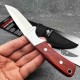 Couteau de Chasse Randonnée Winchester Hunter Lame Acier Inox Satin Manche Bois Etui Nylon G41340 - Livraison Gratuite