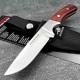 Couteau de Chasse Randonnée Winchester Hunter Lame Acier Inox Satin Manche Bois Etui Nylon G41340 - Livraison Gratuite