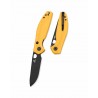 Couteau Bestechman Angry Owl Yellow Lame Acier D2 Black Manche G10 IKBS Button Lock BTKMK12A2 - Livraison Gratuite