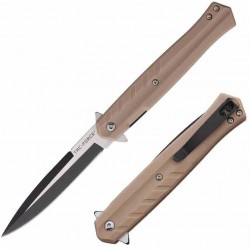  Lot de 3 Couteau Tac-Force A/O Lame Spear Point Acier 3Cr13 Manche FRN Tan Liner Lock Clip TF2002TN - Livraison Gratuite