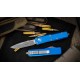 Couteau Microtech UTX-85 AUTO OTF Lame Acier Premium Drop Point Manche Alu Blue Thumb Slide USA MCT23110BL - Livraison Gratuite