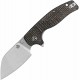 Couteau QSP Chefmaster Brown Lame Sheepsfoot Acier 14C28N Manche Micarta IKBS Linerlock QS163C1 - Livraison Gratuite
