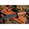 Couteau Survie Ontario 499 Air Force Lame Clip Point Acier 1095 Scie Manche Cuir Etui Cuir USA ON6150 - Livraison Gratuite