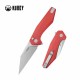 Couteau Kubey Fenrir Red Lame Wharncliffe Acier 14C28N SW Manche G-10 IKBS Button Lock KUB393D - Livraison Gratuite