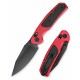 Couteau TRIVISA Hornet-08R Red Axis Lock Lame Drop Point Acier 14C28N Manche Alu/G-10 TVJM01RA14 - Livraison Gratuite