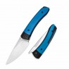 Couteau Kizer Mini Momo Blue Lame Acier 154CM Manche Aluminium IKBS Linerlock Clip KIV3663C1 - Livraison Gratuite