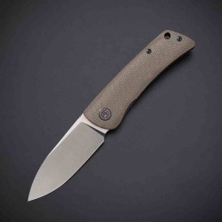 Couteau Petrified Fish PFE05 Flavorist Khaki Lame Acier K110 Manche Micarta Linerlock Clip PFKE05SKMS - Livraison Gratuite