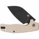 Couteau QSP Chefmaster Ivory Lame Sheepsfoot 14C28N Blackwash Manche G-10 Liner Lock IKBS QS163B2 - Livraison Gratuite