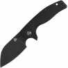 Couteau QSP Chefmaster Black Lame Sheepsfoot 14C28N Blackwash Manche G-10 Liner Lock IKBS QS163A2 - Livraison Gratuite