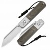 Couteau Artisan Cutlery Holm OD Green Lame Wharncliffe AR-RPM9 Manche Micarta Button Lock ATZ1875GODG - Livraison Gratuite