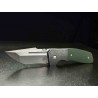 Couteau Begg Knives One Od Green Lame Tanto Recurve Acier VG10 Manche G10 Framelock Clip BG062 - Livraison Gratuite