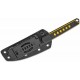 Couteau Kizer Kwaiken Lame Trailing Point Acier Nitro-V Noir/Jaune Manche G10 Etui Kydex KI1066A3 - Livraison Gratuite