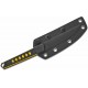 Couteau Kizer Kwaiken Lame Trailing Point Acier Nitro-V Noir/Jaune Manche G10 Etui Kydex KI1066A3 - Livraison Gratuite
