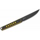 Couteau Kizer Kwaiken Lame Trailing Point Acier Nitro-V Noir/Jaune Manche G10 Etui Kydex KI1066A3 - Livraison Gratuite