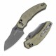 Couteau Kizer Bulldog Clutch Lock Green Lame Sheepsfoot Nitro-V Manche Micarta Clip IKBS KIV3672A3 - Livraison Gratuite