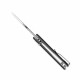 Couteau Kizer Parakeet Black Lame Sheepsfoot Acier Nitro-V Satin Manche Alu Button Lock Clip KIV2706A4 - Livraison Gratuite