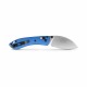 Couteau Vosteed Mini Nightshade Blue Lame Acier 14C28N Satin Manche Alu Crossbar Lock IKBS VOSA0216 - Livraison Gratuite