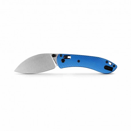 Couteau Vosteed Mini Nightshade Blue Lame Acier 14C28N Satin Manche Alu Crossbar Lock IKBS VOSA0216 - Livraison Gratuite