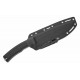 Couteau APOC Demko Bowie Lame Acier D2 Revêtue Titane Manche G10 Noir Etui Kydex DRK40021 - Livraison Gratuite