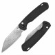 Couteau Pliant CJRB Pyrite-Light Lame Wharncliffe Acier Damas Manche FRN Noir Button Lock J1945DBK - Livraison Gratuite