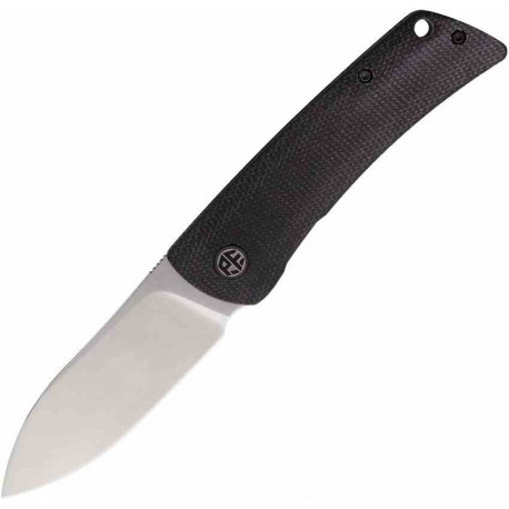 Couteau Petrified Fish Flavorist Black Lame Spear Point Acier K110 Manche Micarta Linerlock Clip PFKE05SDMS - Livraison Gratuite